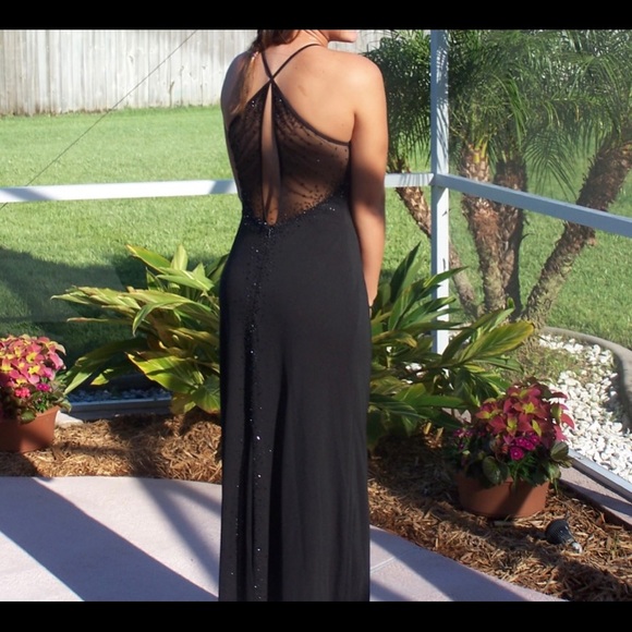 🌺Dave & Johnny by Laura Ryner, Long Black Gown 7/8)🌺 - Picture 2 of 16